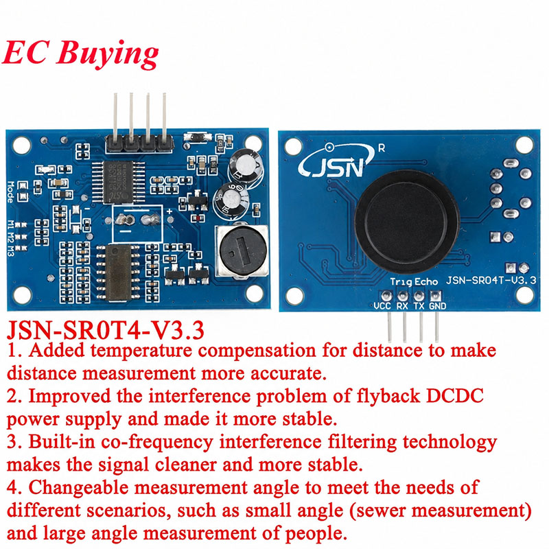 Hydration Sensor Skin - Module ultrasonique étanche JSN-SR04T 3.0 JSN