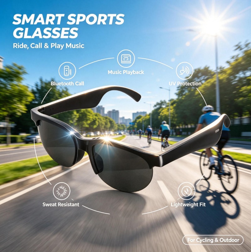 Lunettes intelligentes Bluetoo - Smart Glasses Lens avis et prix